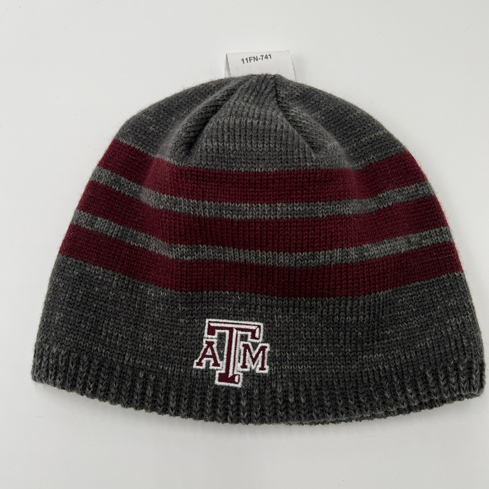 Adidas Texas‎ A and M Aggies Knit Beanie Hat One Size Fits All Gray Maroon